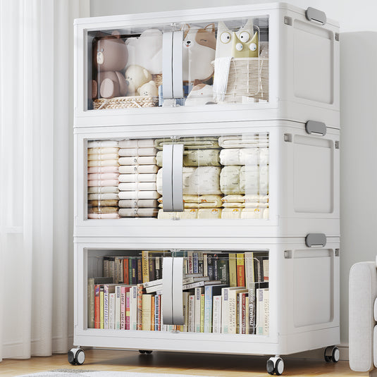 Broview V70 200 Gal Extra Large Storage Bins with Lids Clear Door for Home Storage and Organization