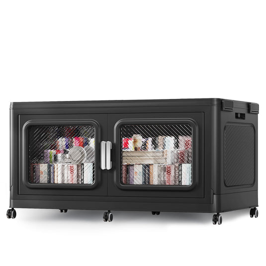 V80 75Gal Wardrobe And File Combo Mobile Storage Cabinet with Wheel