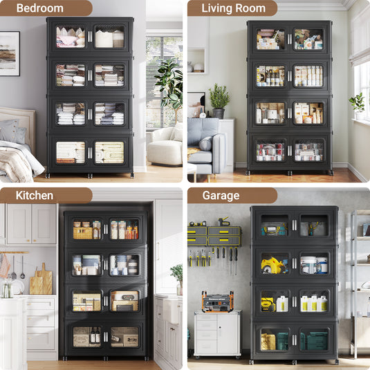 V80 75Gal Wardrobe And File Combo Mobile Storage Cabinet with Wheel