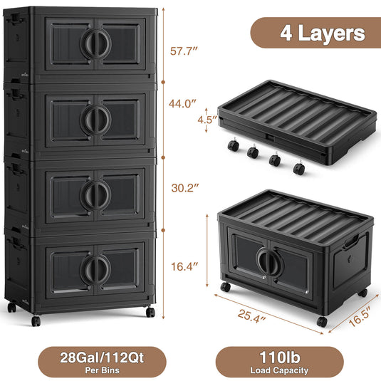 storage bins black