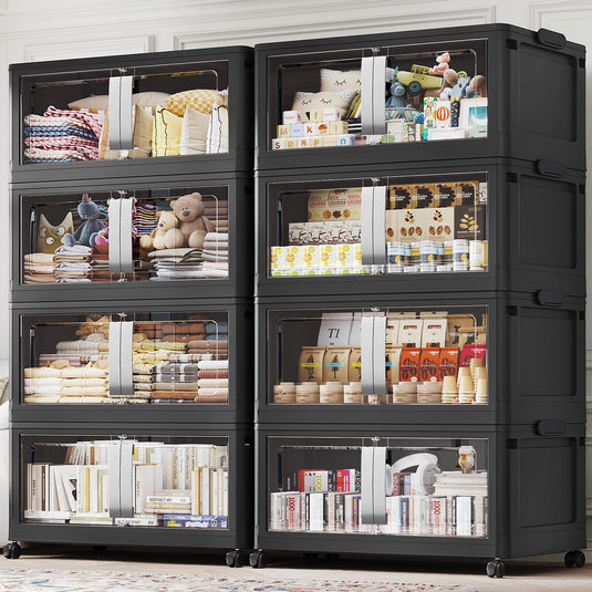 Broview V70 400Gal Extra Large Stackable Storage Bins with Lids Wheels Plastic Storage Containers for Home Organization