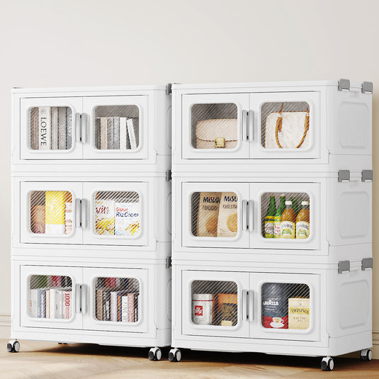 BROVIEW 37.5Gal -300Gal Extra Large Storage Bins with Lid, 150Qt -1200Qt Plastic Stackable Storage Bins with Wheels, Collapsible Closet Organizer and Storage Drawers, Storage Cabinets for Home, Office