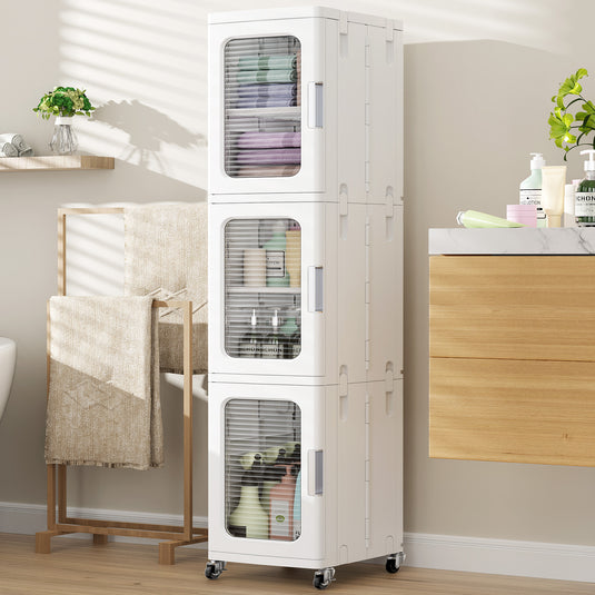 BROVIEW N8 Slim Narrow Bathroom Storage Cabinet with Shelves Adjustable