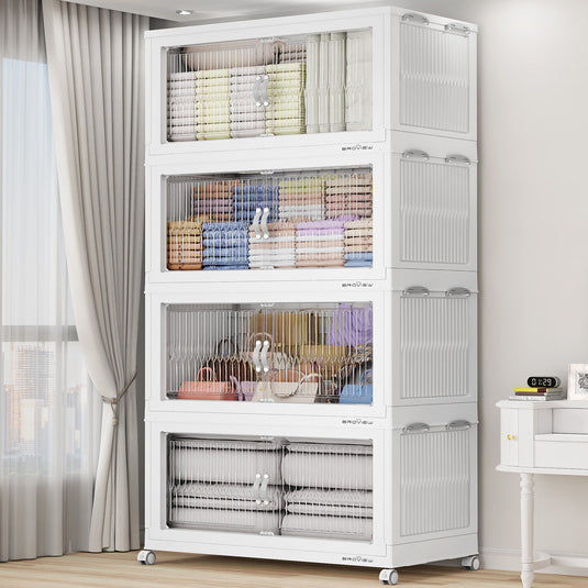 V8 800Qt Extra Large Stackable Storage Bins with Lids