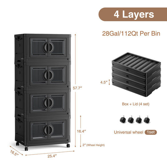 V9 112Gal Moving Storage Containers with Wheel