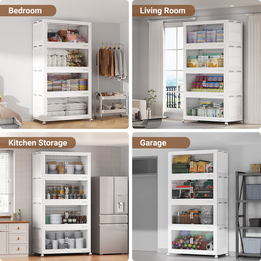 V8 800Qt Extra Large Stackable Storage Bins with Lids