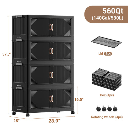 V60 55Gal Collapsible Storage Bins