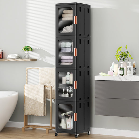 N8 Narrow Cabinet,Slim Bathroom Cabinets with Doors