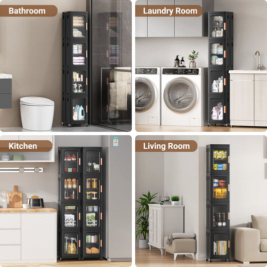 N8 Narrow Cabinet,Slim Bathroom Cabinets with Doors