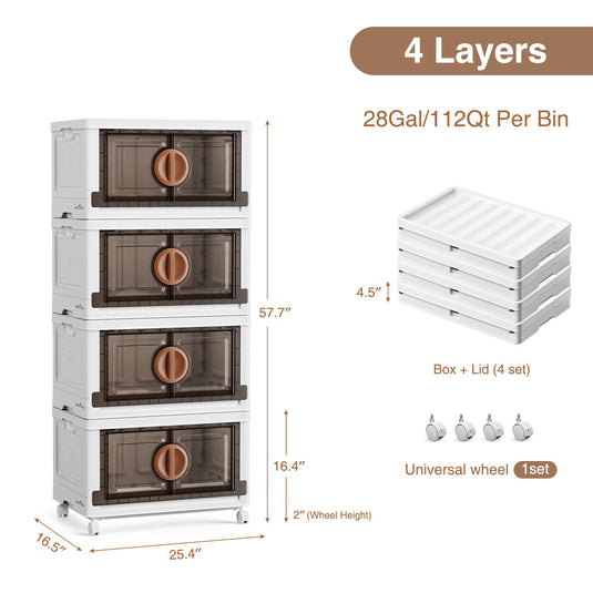 V9 112Gal Potato And Onion Storage Cabinets Bin with Wheel