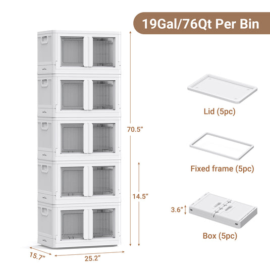 V6 Plastic Stackable Toy Storage with Bins