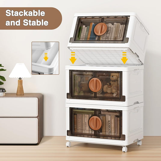 stackable storage bins with lids