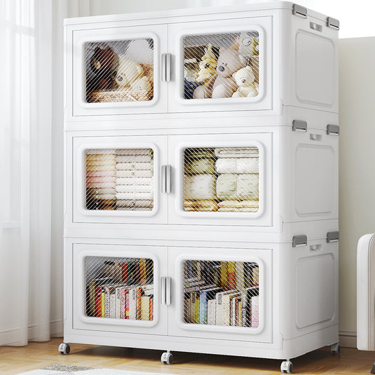 V80 Foldable Storage Box with Wheels and Lid