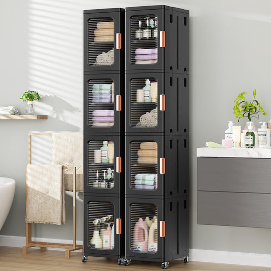 N8 Tall Narrow Bathroom Cabinet with Shelves Adjustable