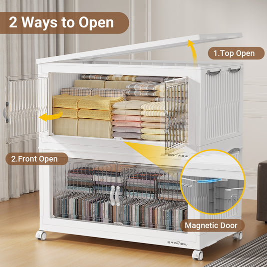 V8 800Qt Extra Large Stackable Storage Bins with Lids