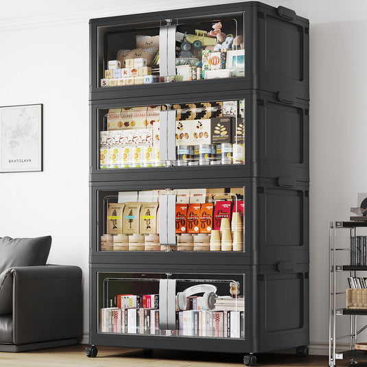 Broview V70 200 Gal Extra Large Storage Bins with Lids Clear Door for Home Storage and Organization