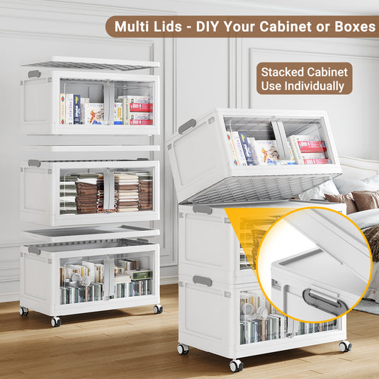 Broview V70 200 Gal Extra Large Storage Bins with Lids Clear Door for Home Storage and Organization