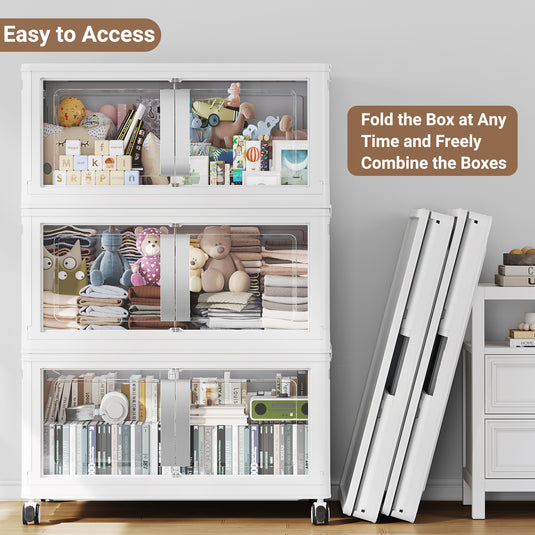 Broview V70 200 Gal Extra Large Storage Bins with Lids Clear Door for Home Storage and Organization