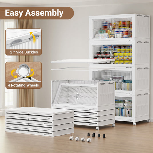 V8 800Qt Extra Large Stackable Storage Bins with Lids