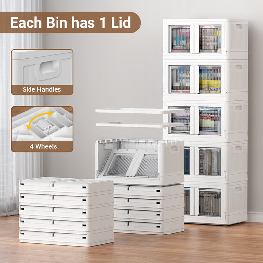 V6 Plastic Stackable Toy Storage with Bins