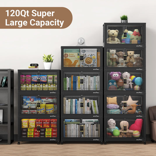 large stackable storage bins