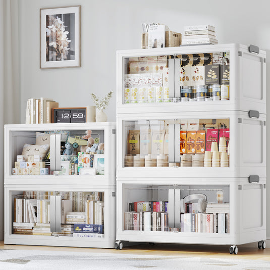 Broview V70 200 Gal Extra Large Storage Bins with Lids Clear Door for Home Storage and Organization