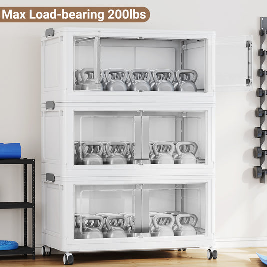 Broview V70 200 Gal Extra Large Storage Bins with Lids Clear Door for Home Storage and Organization