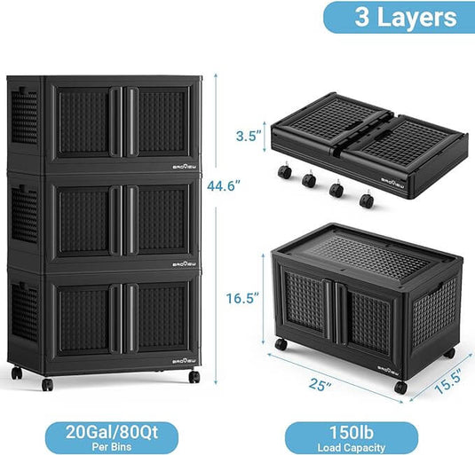 3 pack storage bins