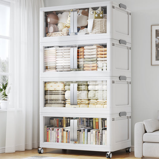 Broview V70 200 Gal Extra Large Storage Bins with Lids Clear Door for Home Storage and Organization