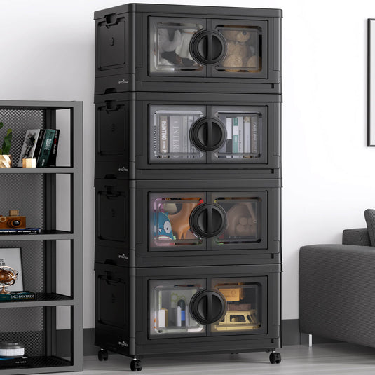black storage box with lid