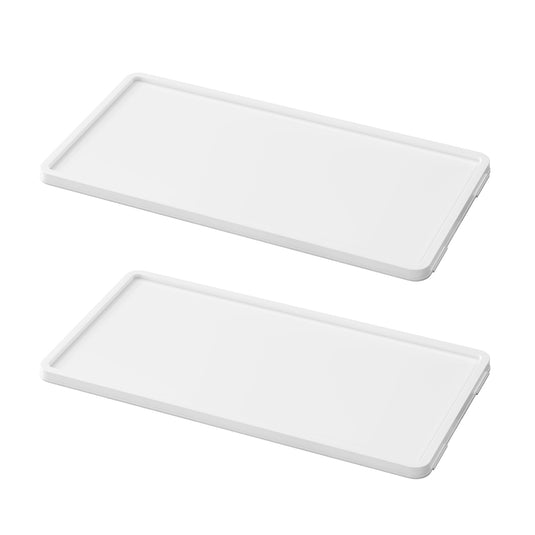 BROVIEW Storage Bin Lids - 2 Pack for V80 75Gal, made of durable polypropylene. Designed for a secure fit to keep storage bins sealed and protected.