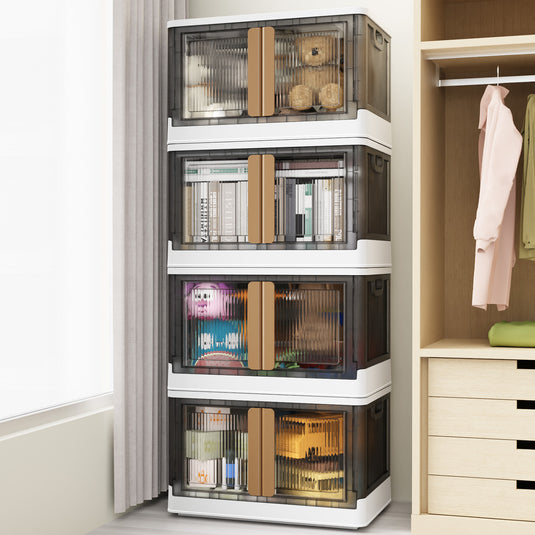 stackable storage bins closet