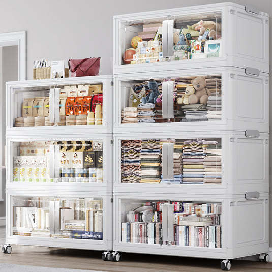 Broview V70 600Gal Plastic Storage Bins Extra Large Stackable Storage Drawers with Lids Wheels Plastic Storage Cabinet for Home Organization