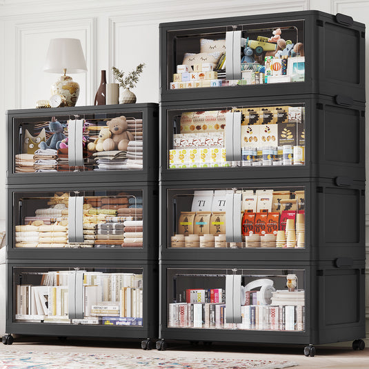 Broview V70 400Gal Extra Large Stackable Storage Bins with Lids Wheels Plastic Storage Containers for Home Organization