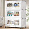 BROVIEW 37.5Gal -300Gal Extra Large Storage Bins with Lid, 150Qt -1200Qt Plastic Stackable Storage Bins with Wheels, Collapsible Closet Organizer and Storage Drawers, Storage Cabinets for Home, Office