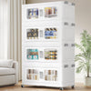 BROVIEW 37.5Gal -300Gal Extra Large Storage Bins with Lid, 150Qt -1200Qt Plastic Stackable Storage Bins with Wheels, Collapsible Closet Organizer and Storage Drawers, Storage Cabinets for Home, Office