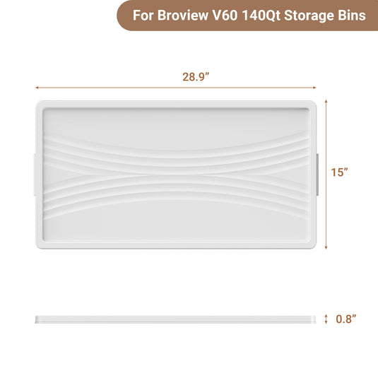 1 Pack Lids and 2 PCS Wheels for Broview V60 140Qt Stackable Storage Bins with Lid