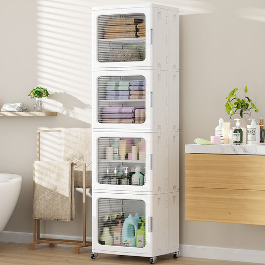 BROVIEW N8 Slim Narrow Bathroom Storage Cabinet with Shelves Adjustable