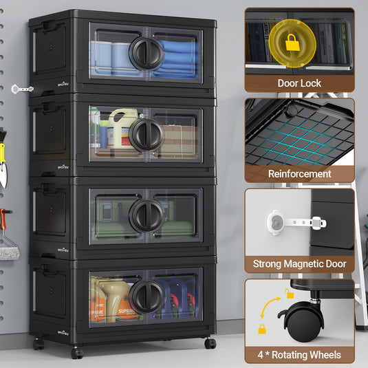 BROVIEW 112Gal Plastic Storage Cabinets
