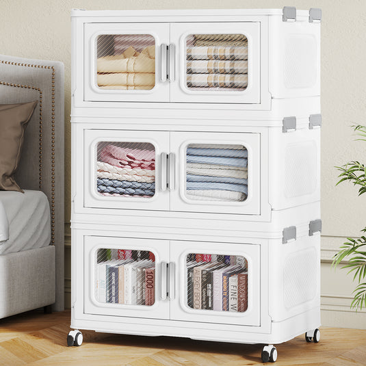 V80 Extra Large Stackable Storage Bins with Lids  50qt/120qt/220qt/300qt -1/3/4/5Pack