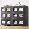 1320QT-2400QT Extra Large Stackable Storage Bins with Lid, 330Gal -600Gal Collapsible Closet Organizer and Storage Drawers with Wheels, Plastic Storage Box