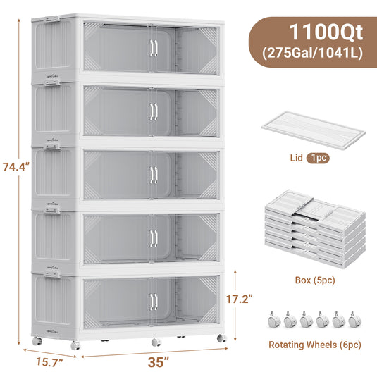 V60 275Gal Extra Large Storage Bins with Lids