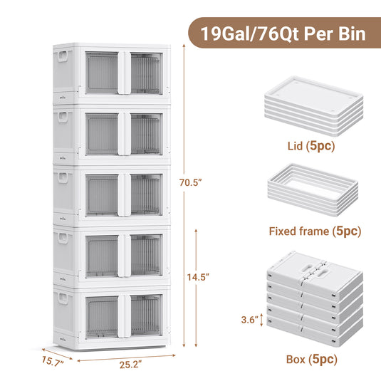 stackable storage bins large