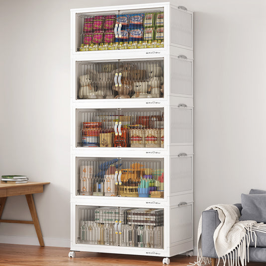 V8 120QT/200QT Stackable Storage Bins Open Front with Lids
