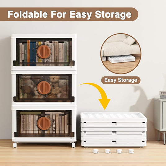 448QT Folding Plastic Storage Cabinets with Lockable Doors