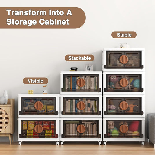 448QT Folding Plastic Storage Cabinets with Lockable Doors