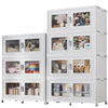 1320QT-2400QT Extra Large Stackable Storage Bins with Lid, 330Gal -600Gal Collapsible Closet Organizer and Storage Drawers with Wheels, Plastic Storage Box