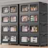 1320QT-2400QT Extra Large Stackable Storage Bins with Lid, 330Gal -600Gal Collapsible Closet Organizer and Storage Drawers with Wheels, Plastic Storage Box