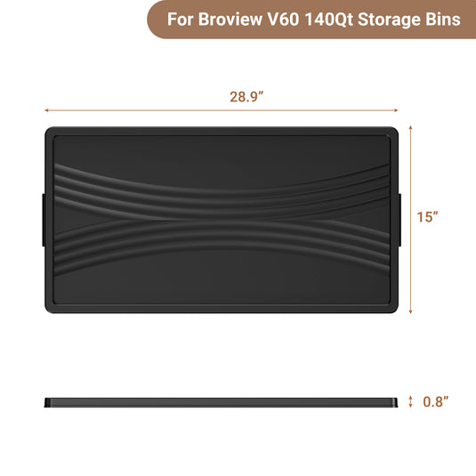 1 Pack Lids and 2 PCS Wheels for Broview V60 140Qt Stackable Storage Bins with Lid