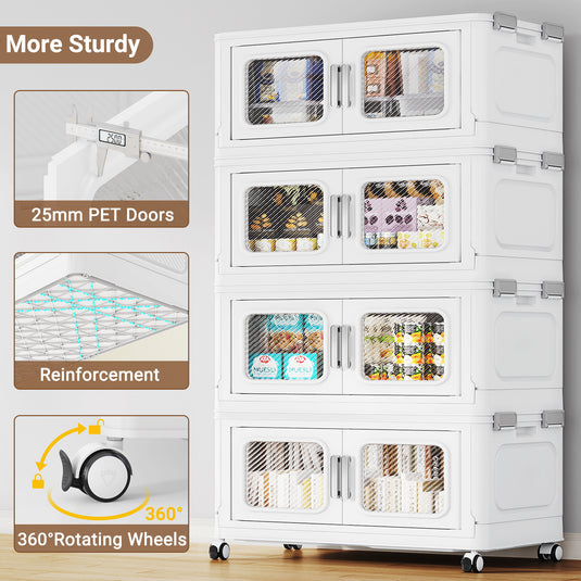 V80 Extra Large Stackable Storage Bins with Lids  50qt/120qt/220qt/300qt -1/3/4/5Pack